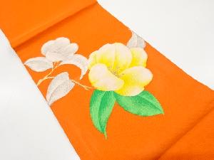 絽　花模様織り出し開き名古屋帯（額縁仕立て）